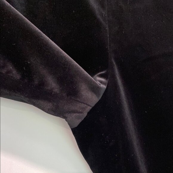 Piazza Sempione Black Velour Pants High Rise Straight Leg size large - Picture 3 of 11